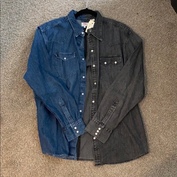 Levi’s color blocked denim shirt - Picture 2 of 7